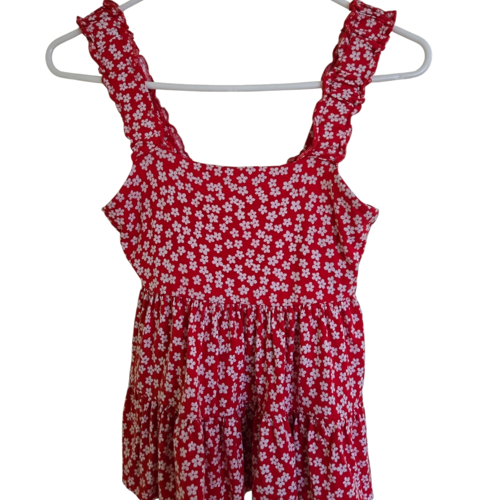 SO Bright Red Scoop Neck Tee